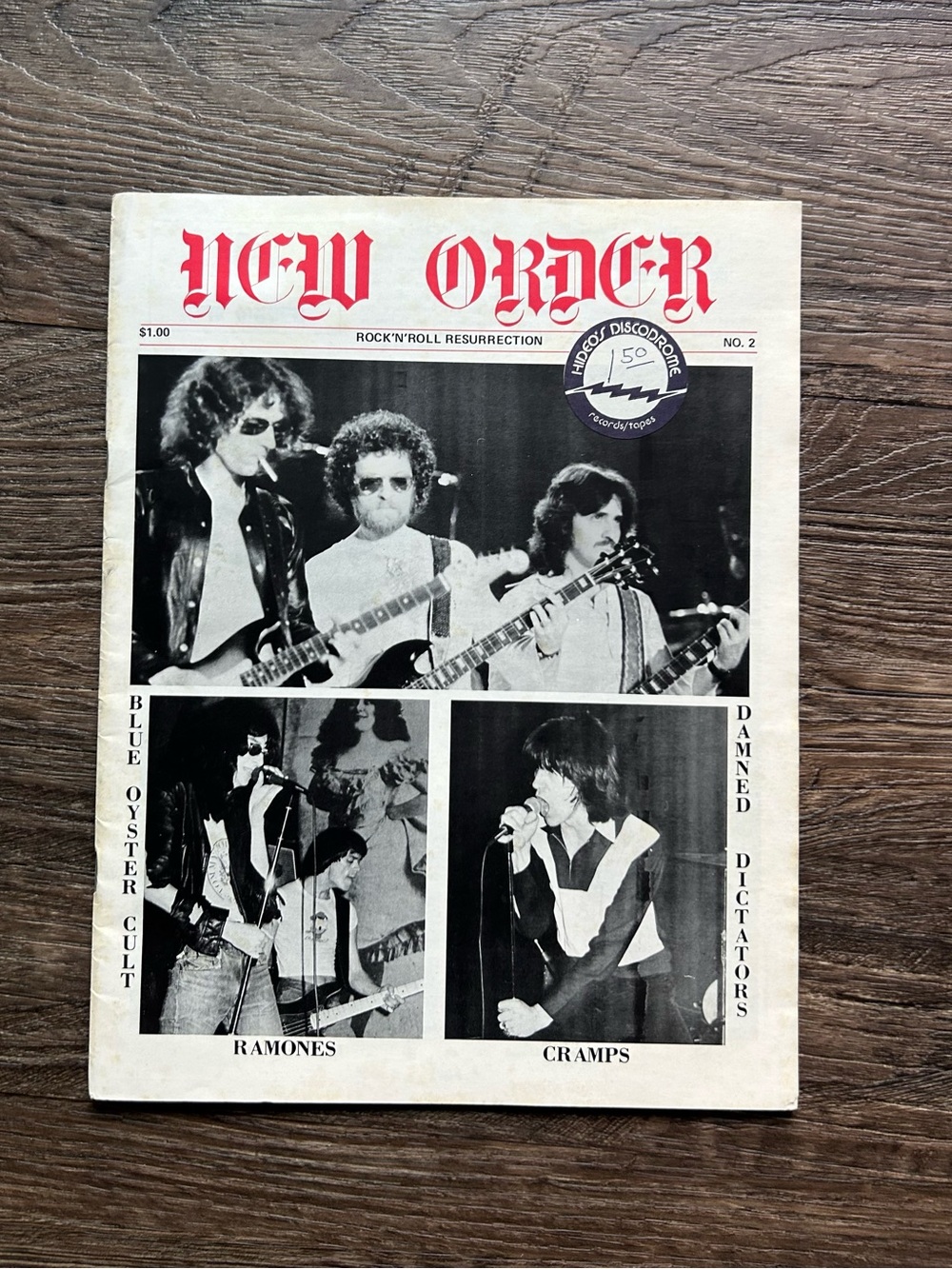 New Order Rock'n'Roll Resurrection Magazine No. 2 - Vintage Black & White Cover
